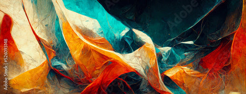 Abstract painting color texture. Modern futuristic pattern, loseup of the painting. Colorful background